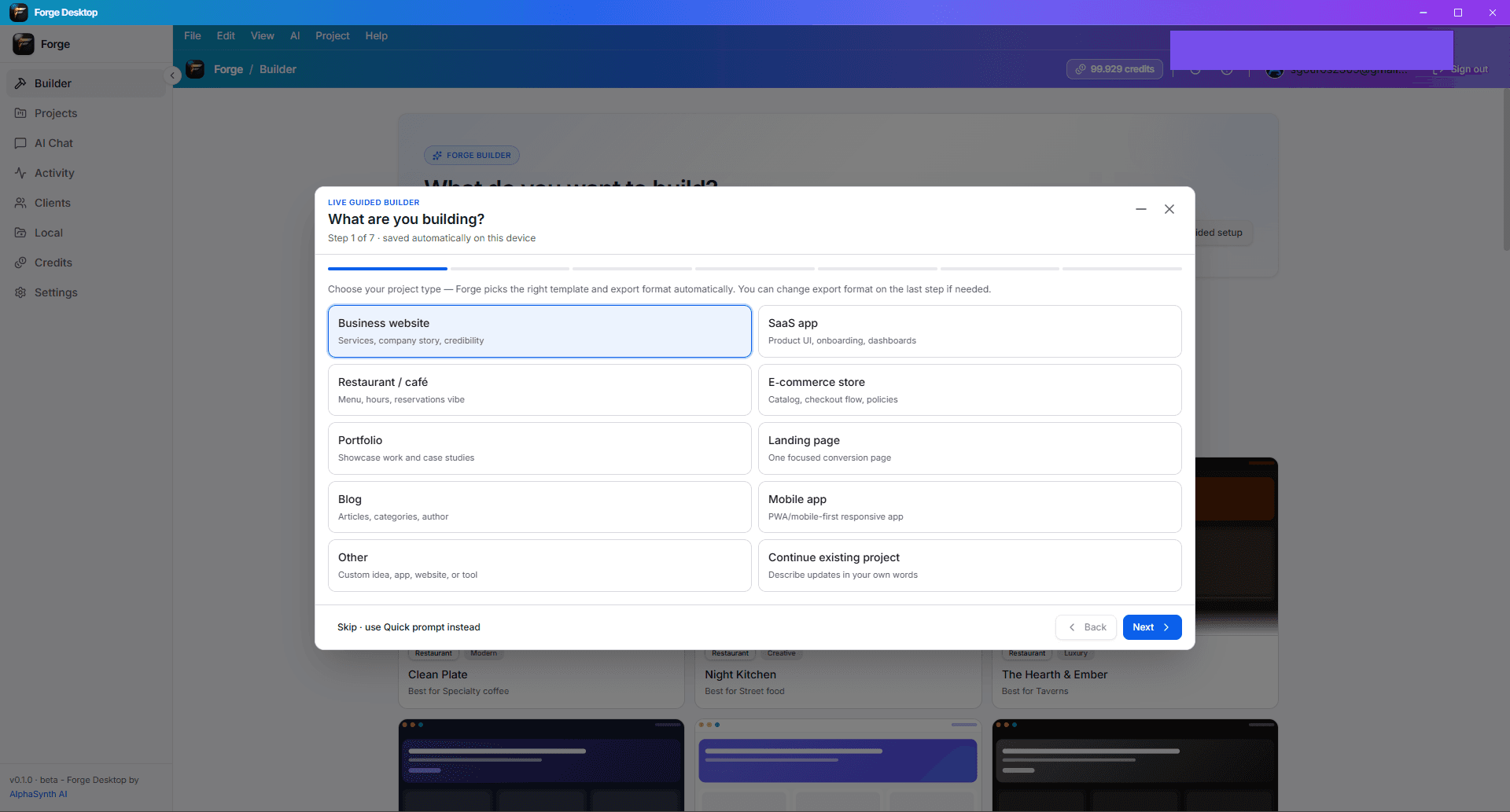 Guided Builder